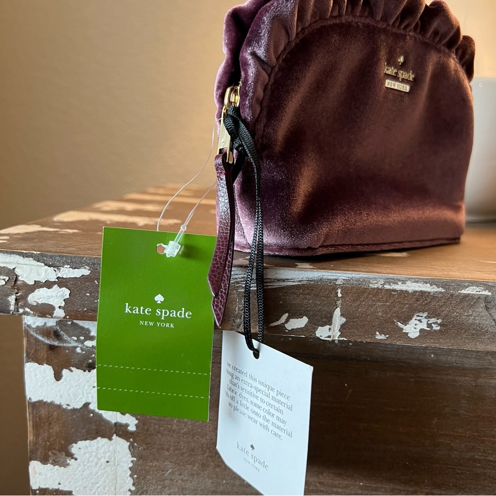 Kate Spade Mini Marcy Velvet Deep Plum Women's Bag - Picture 4 of 6